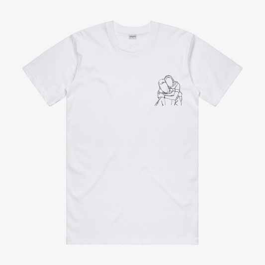 Custom Couple Drawing T-shirt - thread it.